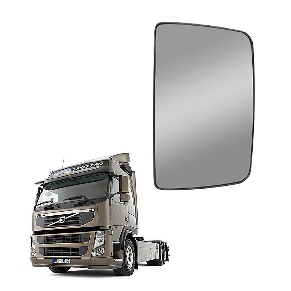 Vidro com Base Espelho Retrovisor p Volvo VM 2006 em Diante