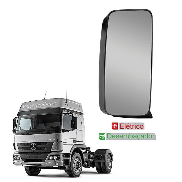 Retrovisor p Axor Atego 2010 2011 c Desembaçador Elétrico LE