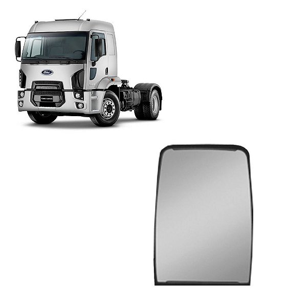 Vidro c Base Retrovisor p Ford Cargo 2628 2009 2010 Maior