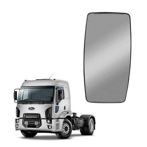 Vidro c Base Retrovisor p Ford Euro 5 2012 a 2015 - Convexo