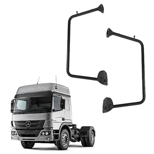 2 Braço Espelho c Auxiliar para MB Axor Atego 2016 2017 2018