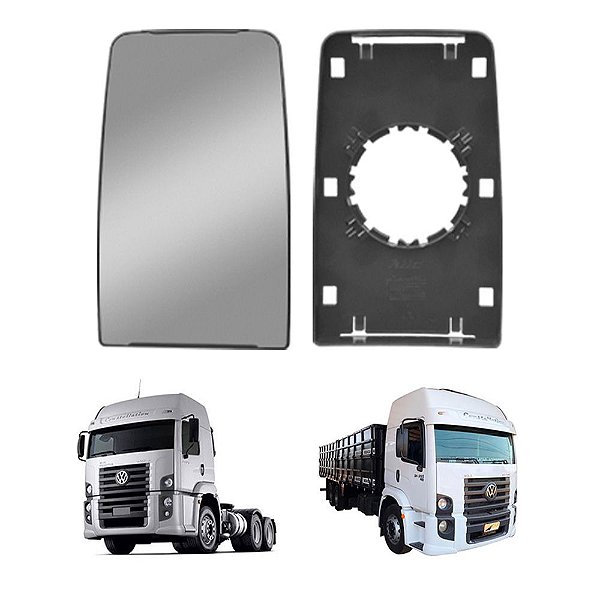 Vidro c Base Retrovisor para Cargo Euro 3 2012 Convexo Médio