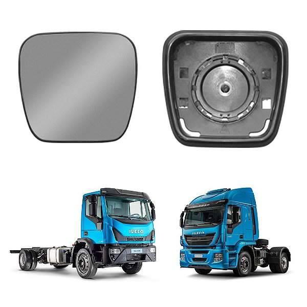 Base com Vidro para Espelho Retrovisor Auxiliar Iveco Tector