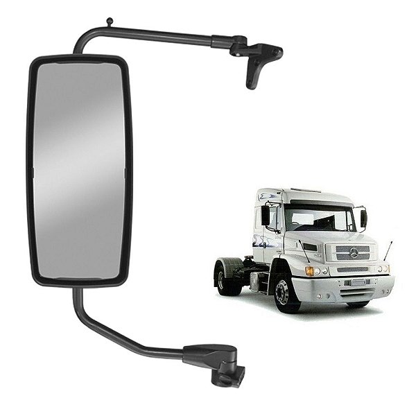 Espelho Retrovisor p MB Atron 1635 Convexo s Desembaçador LE