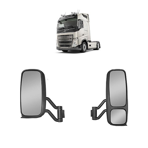 2 Espelho Retrovisor Volvo FH/FM/NH até 2009 c Desembaçador