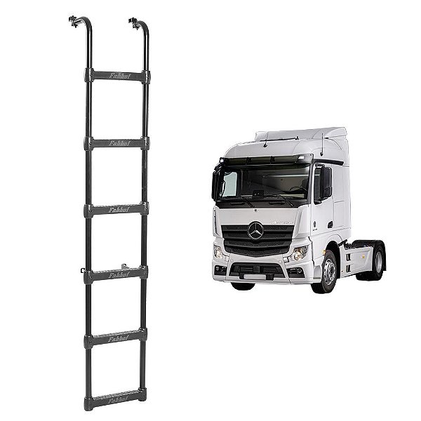 Estribo Traseiro para MB New Actros 6 Degraus 1975mm Preto