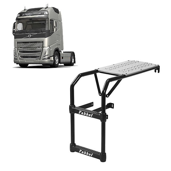 Estribo Plataforma p Volvo FH 2015 2016 2017 2018 LE Preto