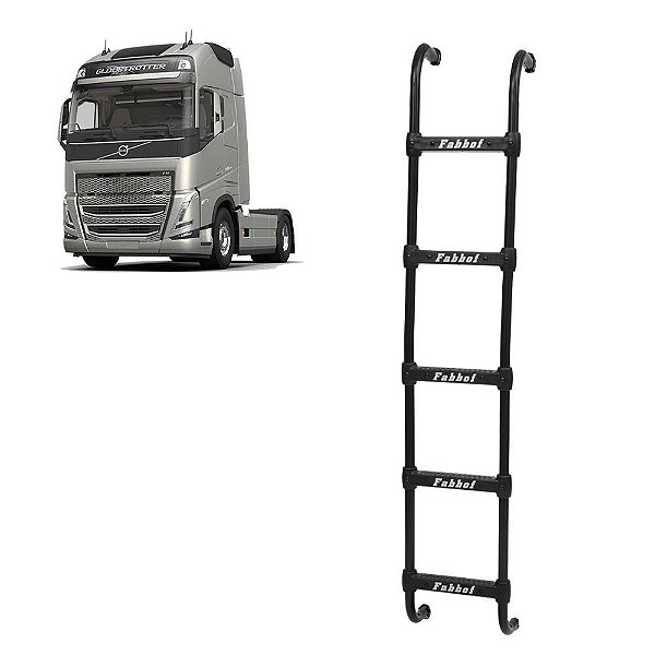 Estribo para Volvo FH Globetrotter 2015 2016 5 Degraus Preto