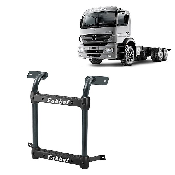 Estribo Plataforma p MB Actros Axor 2014 2015 2016 - Preto