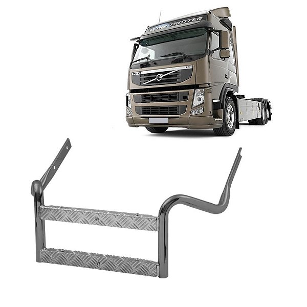Estribo Plataforma Compatível c Volvo NH até 2014 - Cinza