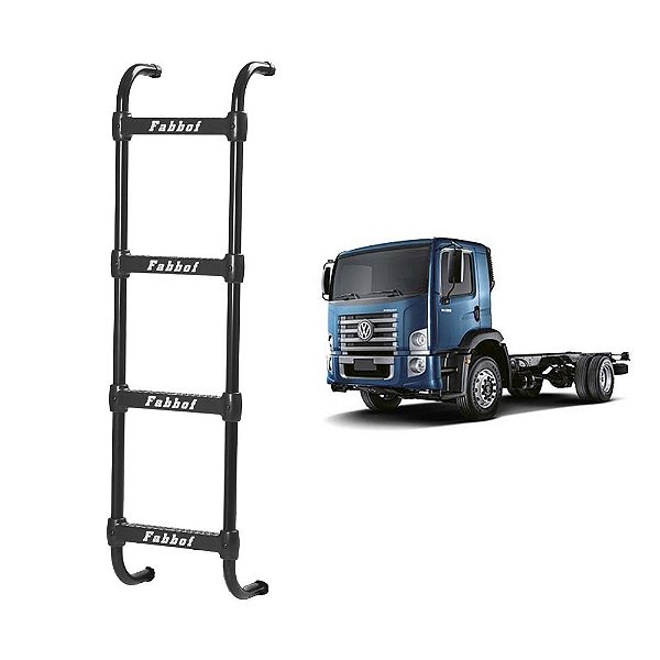 Estribo Traseiro para VW Constellation 19.320 4 Degrau Preto