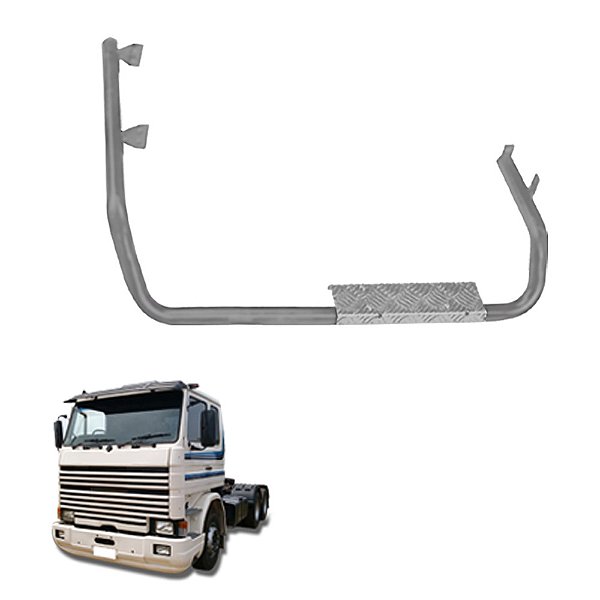 Estribo Plataforma Preto Caixa de Bateria da Scania R 113