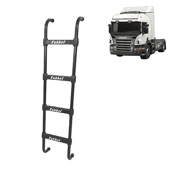 Estribo para Scania P94/310/330 até 2018 - 4 Degraus Preto