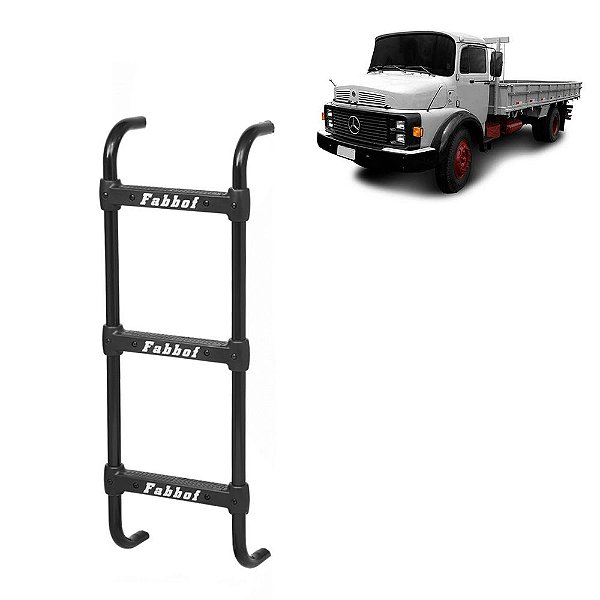 Estribo para Mercedes Benz 1114 Cara Preta 3 Degraus Preto