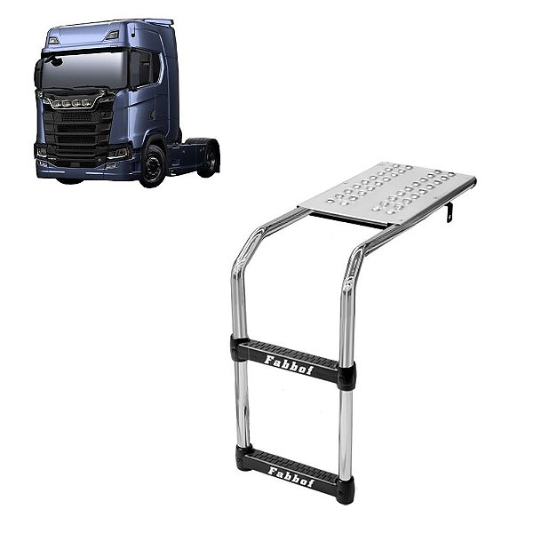 Estribo Plataforma para Scania NTG P/G/R/S 2020 2021 Cromado