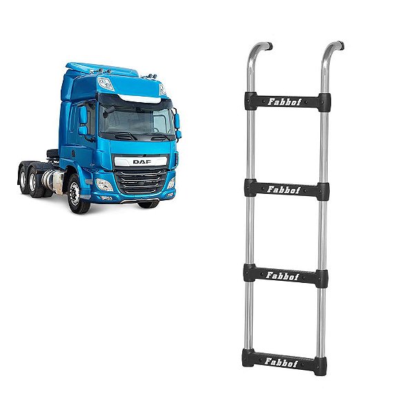 Estribo Traseiro para Caminhão DAF CF 85 Curta 4 Degraus