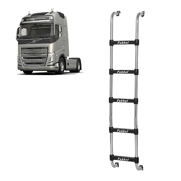 Estribo Traseiro p Volvo FH 2019/2020 Globetrotter 5 Degraus