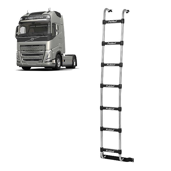 Estribo Traseiro para Volvo FH 2017/2018 XL 7 Degrau Cromado