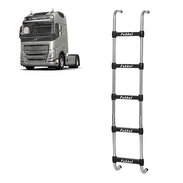 Estribo Traseiro para Volvo FH 2021 Cabine Baixa 5 Degraus