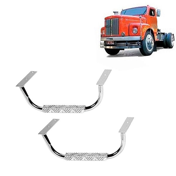 Kit 2 Estribo Lateral para Scania 111 Cromado