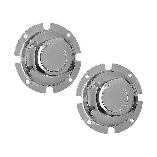 2 Sobre Tampa Cubo de Roda Cromada Dianteira p Mercedes Axor