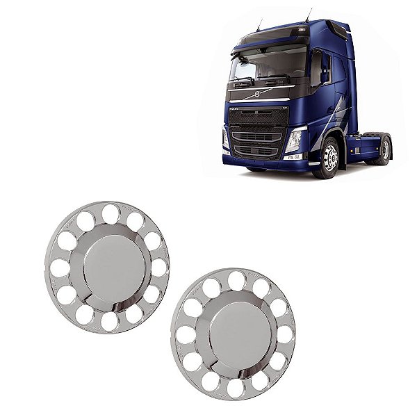 Par Capa para Cubo de Roda Traseira para Volvo FH/FM/NH