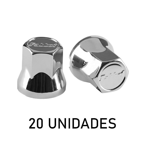 20 Capa de Porca Roda 32mm Alta Cromada