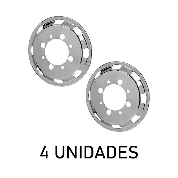 Kit Calota Americana Speed Dianteira Pneu s Câmara Aro 22,5