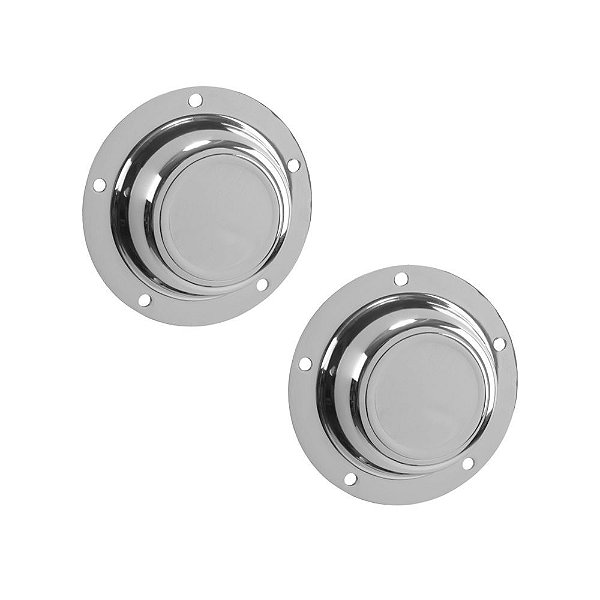 Kit Sobre Tampa Cubo de Roda Metal p Guerra 5 Furos Pintada