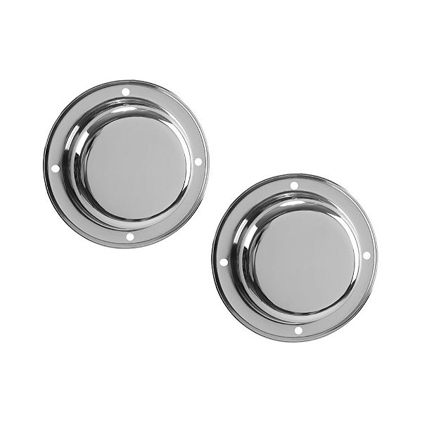 2 Sobre Tampa Cubo de Roda Metal Pintada para Randon 4 Furos