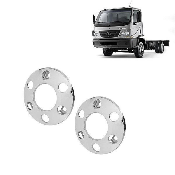 Par Calota Dianteira Protetor de Roda Elegance p MB 6 Furos