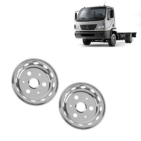 4 Calota Americana Dianteira pra MB Accelo Aro 17,5 c Rodoar