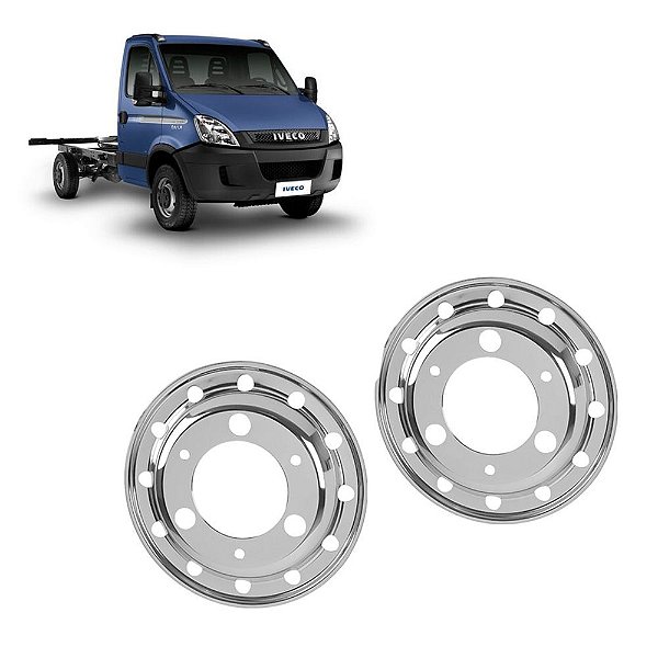 Par Calota Americana Dianteira Aro 17,5 Iveco Daily c Rodoar