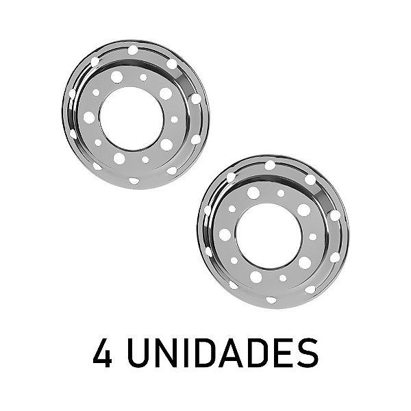 Calota Americana Dianteira Pneu s Câmara c Rodoar - 4 Un