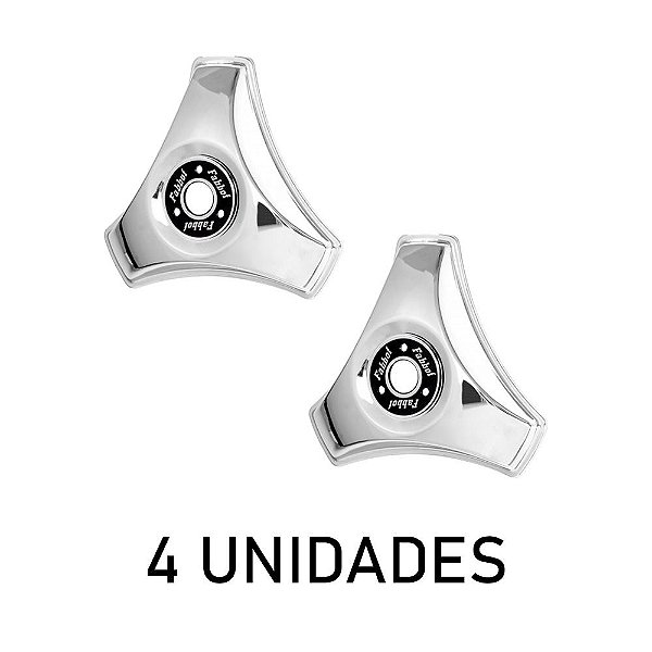 Calota Aro 16/17,6 Hélice 3 Pontas Lisa para Rodoar - 4 Un