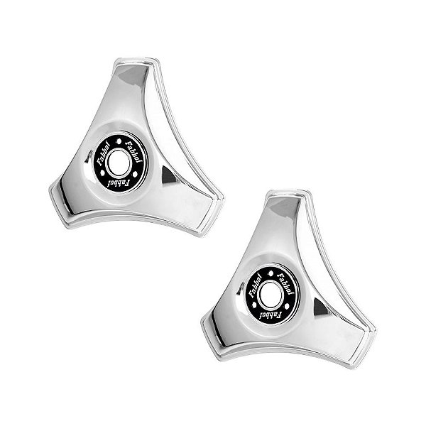 Par Calota Hélice 3 Pontas Lisa Aro 16/17,5 para Rodoar