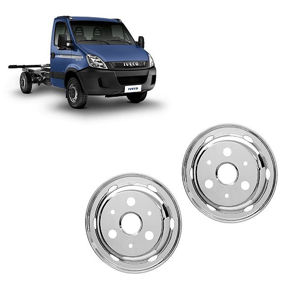 Par Calota Americana Aro 17,5 Dianteira Ford Iveco Daily VW