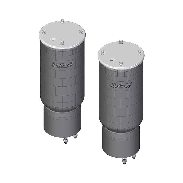 Kit Mola Pneumática Suspensão Eixo Carreta Guerra c Base 2 U