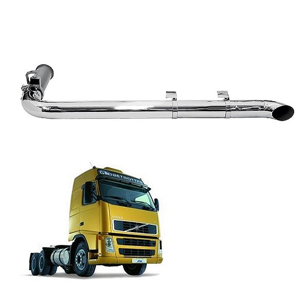 Kit Escapamento Volvo FH Até 2014 5 Cromado LE Completo