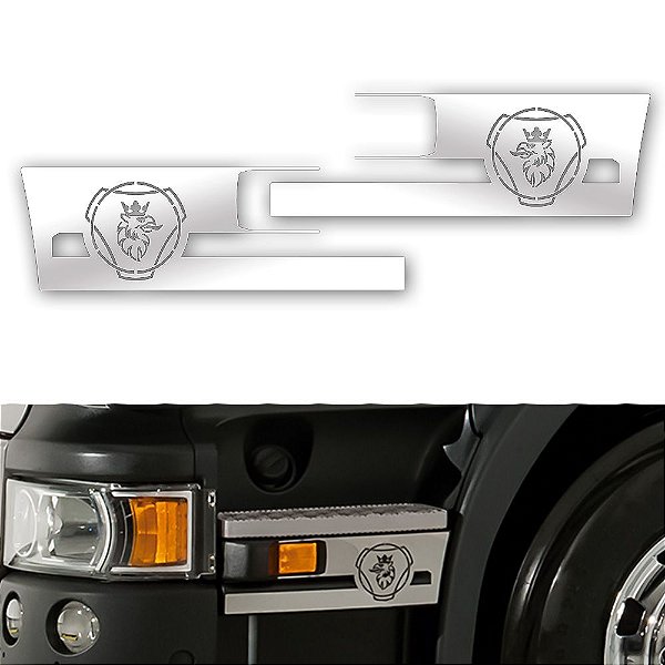 Acabamento Inox Estribo Scania P/G/R Highline 2013 Em Diante