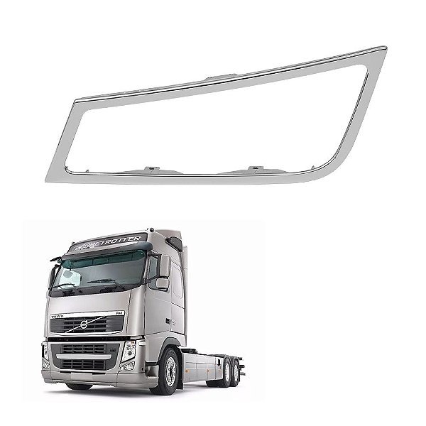 Aro Farolete Volvo Fh 2010 A 2014 Cromado Lado Esquerdo