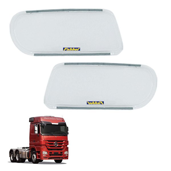 Protetor Farol Auxiliar MB Actros Até 2015 Acrílico Cristal