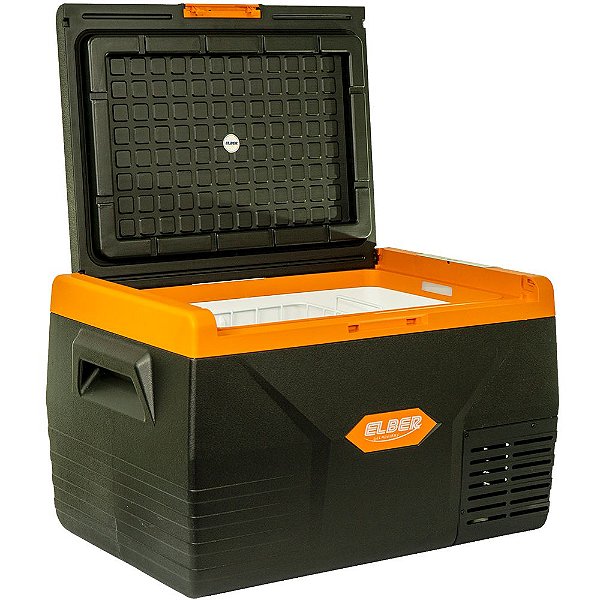 GELADEIRA PORTÁTIL ELBER BLACK 50 L. 12/24 Fonte 110/220V