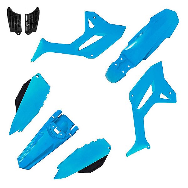 Kit Plástico R1DE CRF 250F 2008 2009 2010 2011 - Azul Neon