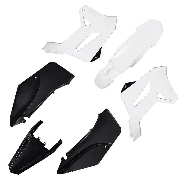 Kit Plástico R1DE XR 250 2020 2021 2022 - Branco/Preto