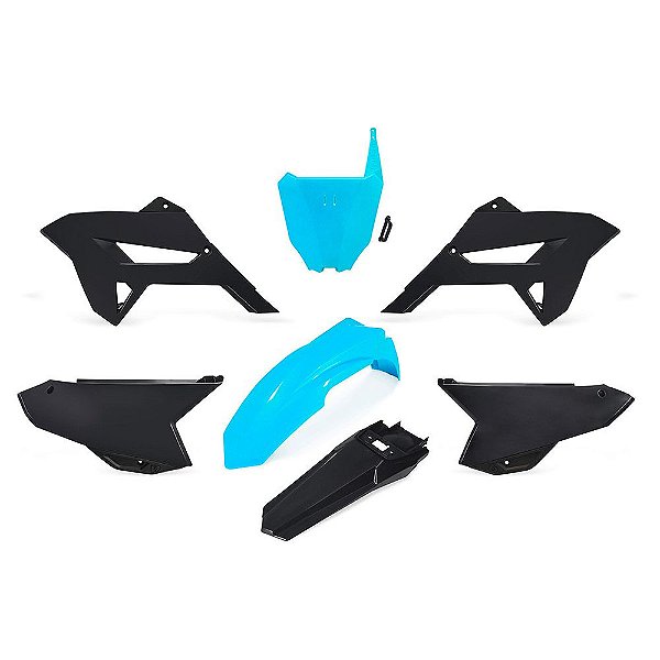 Kit Plástico R1DE CRF 230 2012 2013 2014 2015 -- Azul Neon