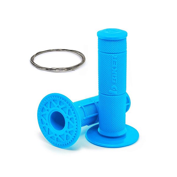 Par Manopla Diamond Waffle (C/ Arame Inox) - Azul Neon