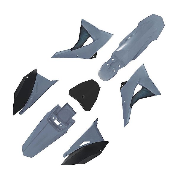 Kit Plástico NEXT CRF 230 2018 2019 2020 2021 2022 Cinza