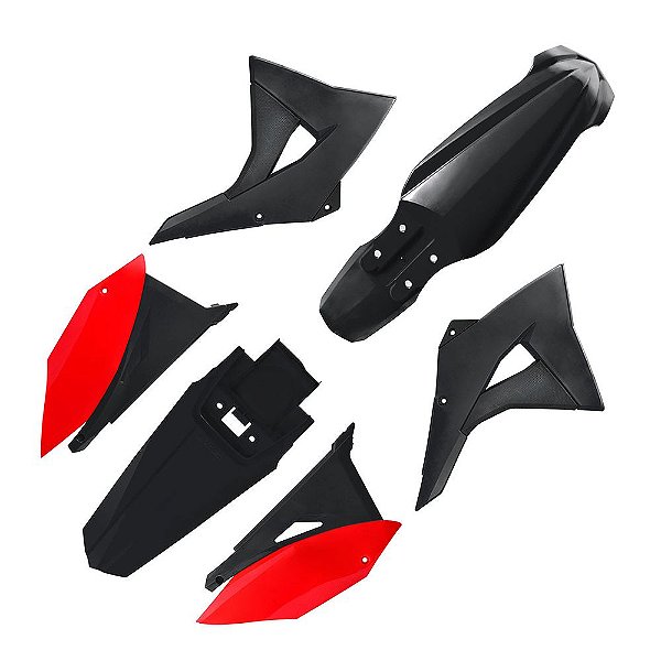 Kit Plástico EL1TE CRF 230 2013 2014 2015 2016 2017--Preto