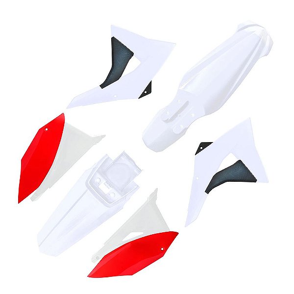 Kit Plástico EL1TE CRF 230 2008 2009 2010 2011 2012--Branco